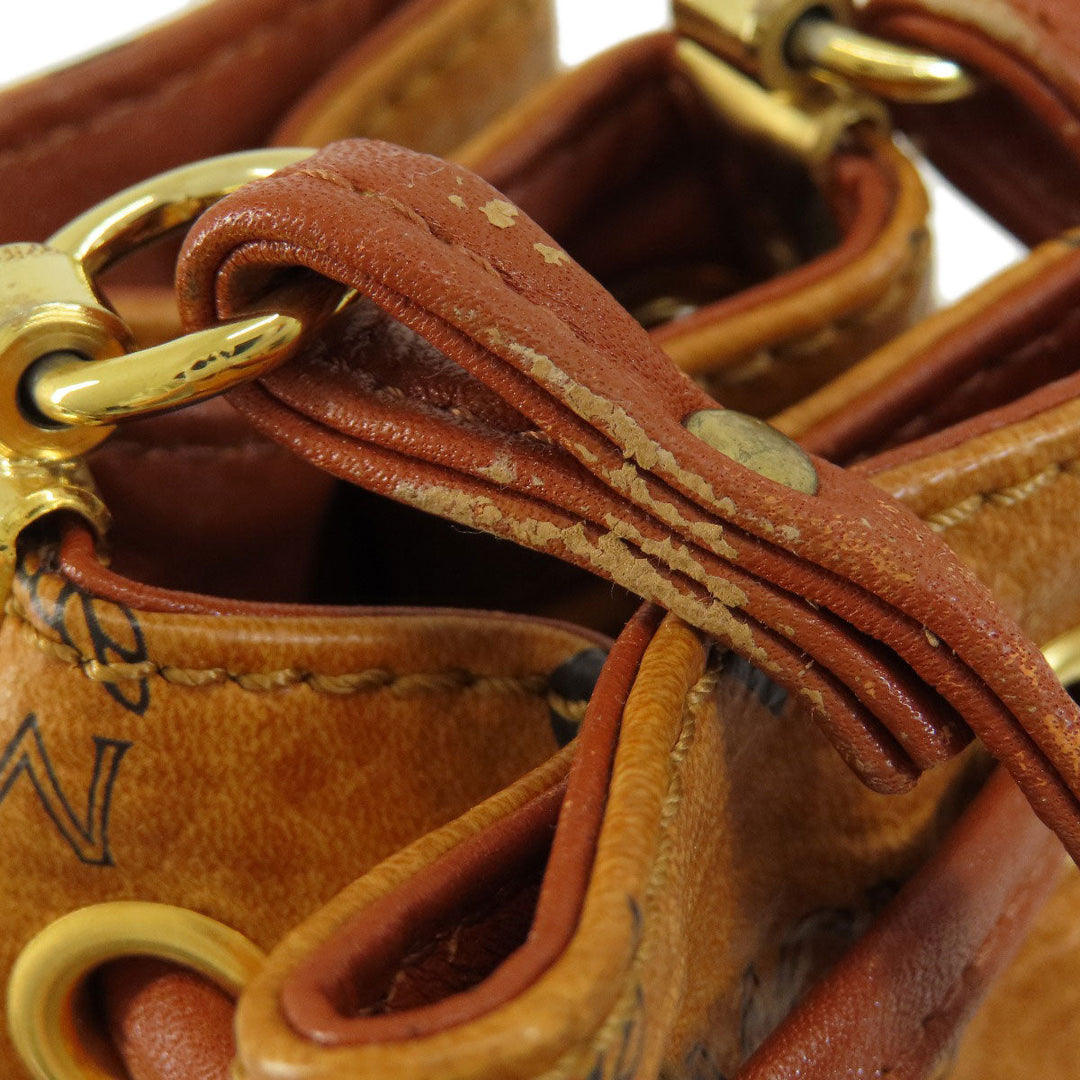 MCM Shoulder Bag PVC Brown logo drawstringShoulder