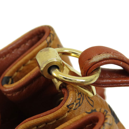 MCM Shoulder Bag PVC Brown logo drawstringShoulder