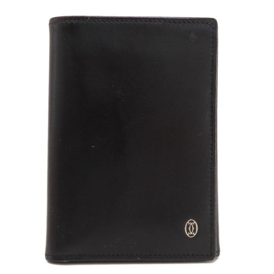 CARTIER Bifold Wallet leather Brown Three-fold wallet mens(Unisex) Used Authentic