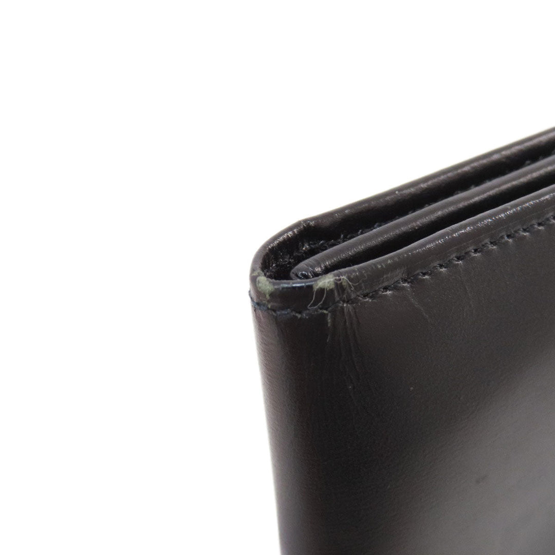 CARTIER Bifold Wallet leather Brown Three-fold wallet mens(Unisex) Used Authentic