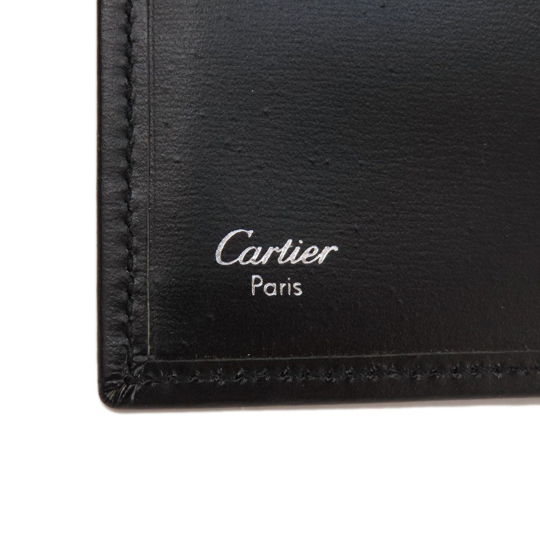 CARTIER Bifold Wallet leather Brown Three-fold wallet mens(Unisex) Used Authentic