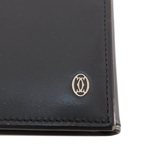 CARTIER Bifold Wallet leather Brown Three-fold wallet mens(Unisex) Used Authentic