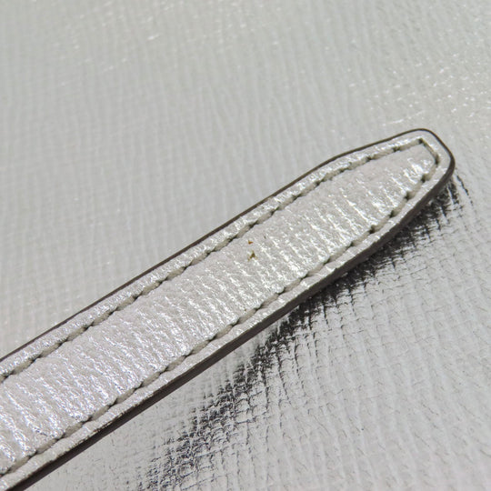MICHAEL KORS Shoulder Bag leather Silver logo Women Used Authentic