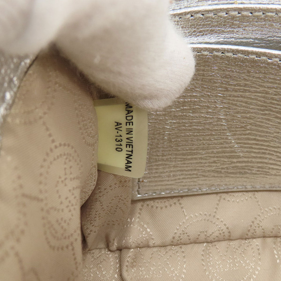 MICHAEL KORS Shoulder Bag leather Silver logo Women Used Authentic