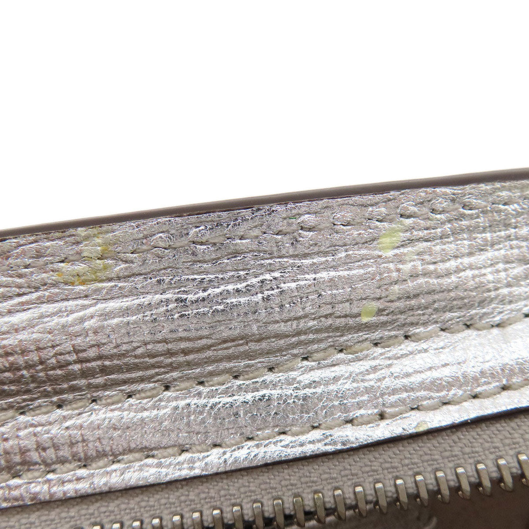 MICHAEL KORS Shoulder Bag leather Silver logo Women Used Authentic
