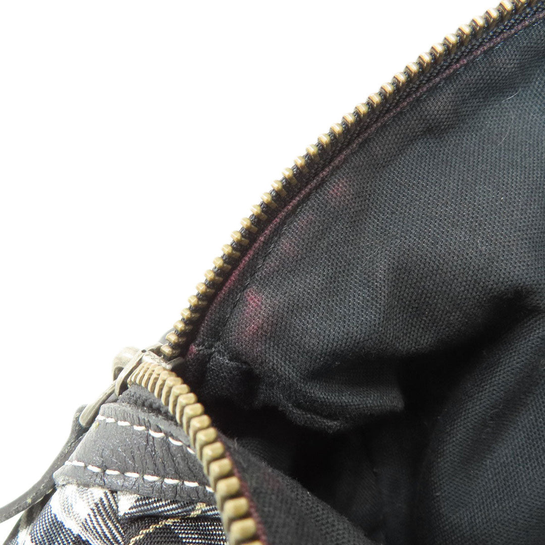 BURBERRY Handbag canvas black Blue label Women Used Authentic