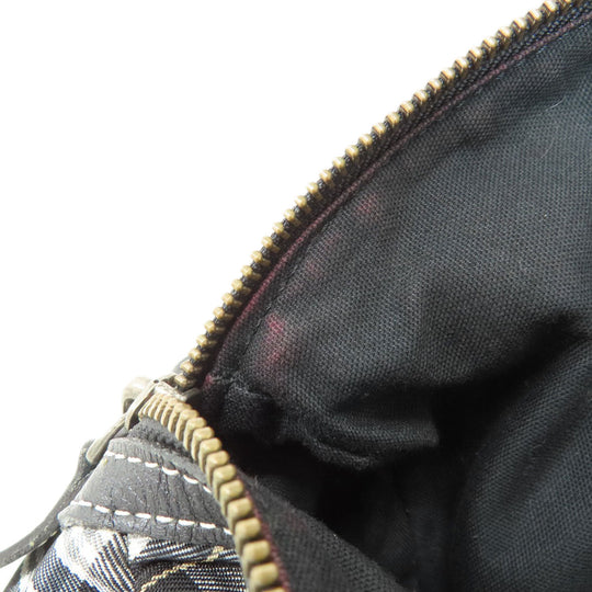 BURBERRY Handbag canvas black Blue label Women Used Authentic