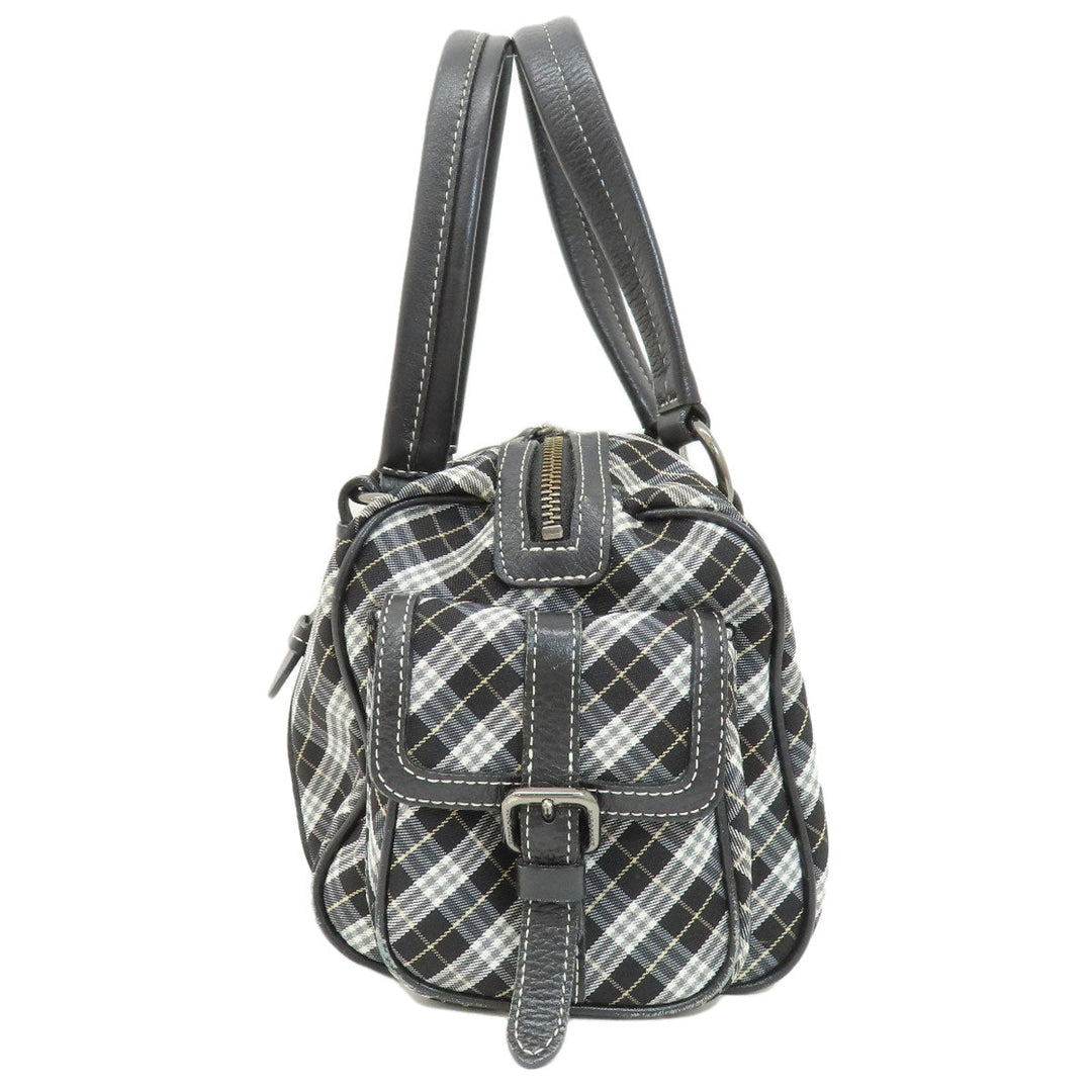 BURBERRY Handbag canvas black Blue label Women Used Authentic