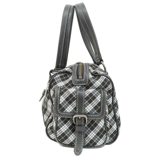BURBERRY Handbag canvas black Blue label Women Used Authentic