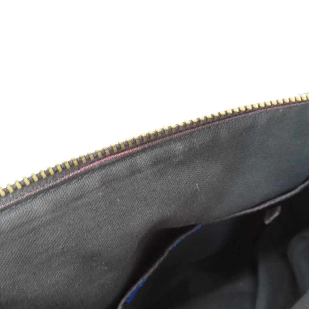 BURBERRY Handbag canvas black Blue label Women Used Authentic