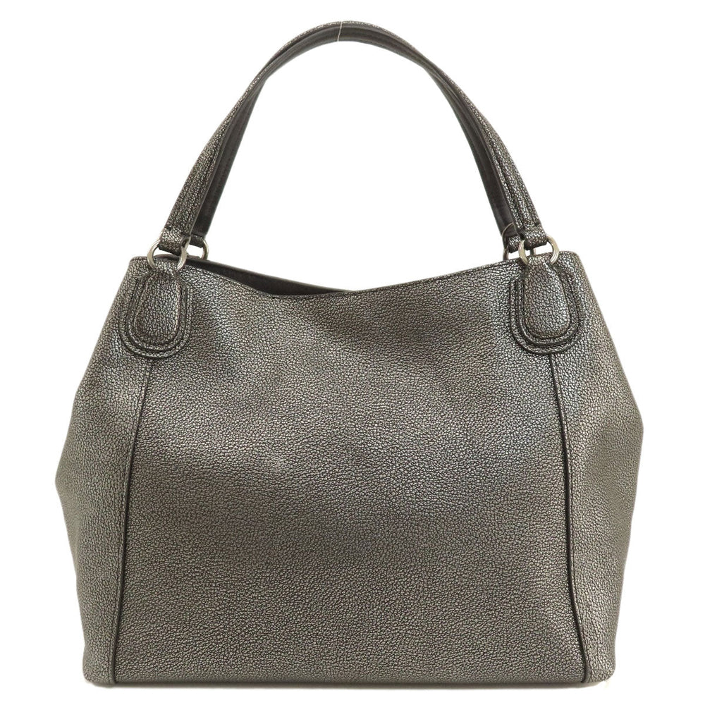 COACH Handbag 36101 leather gray 2WAY Women Used Authentic