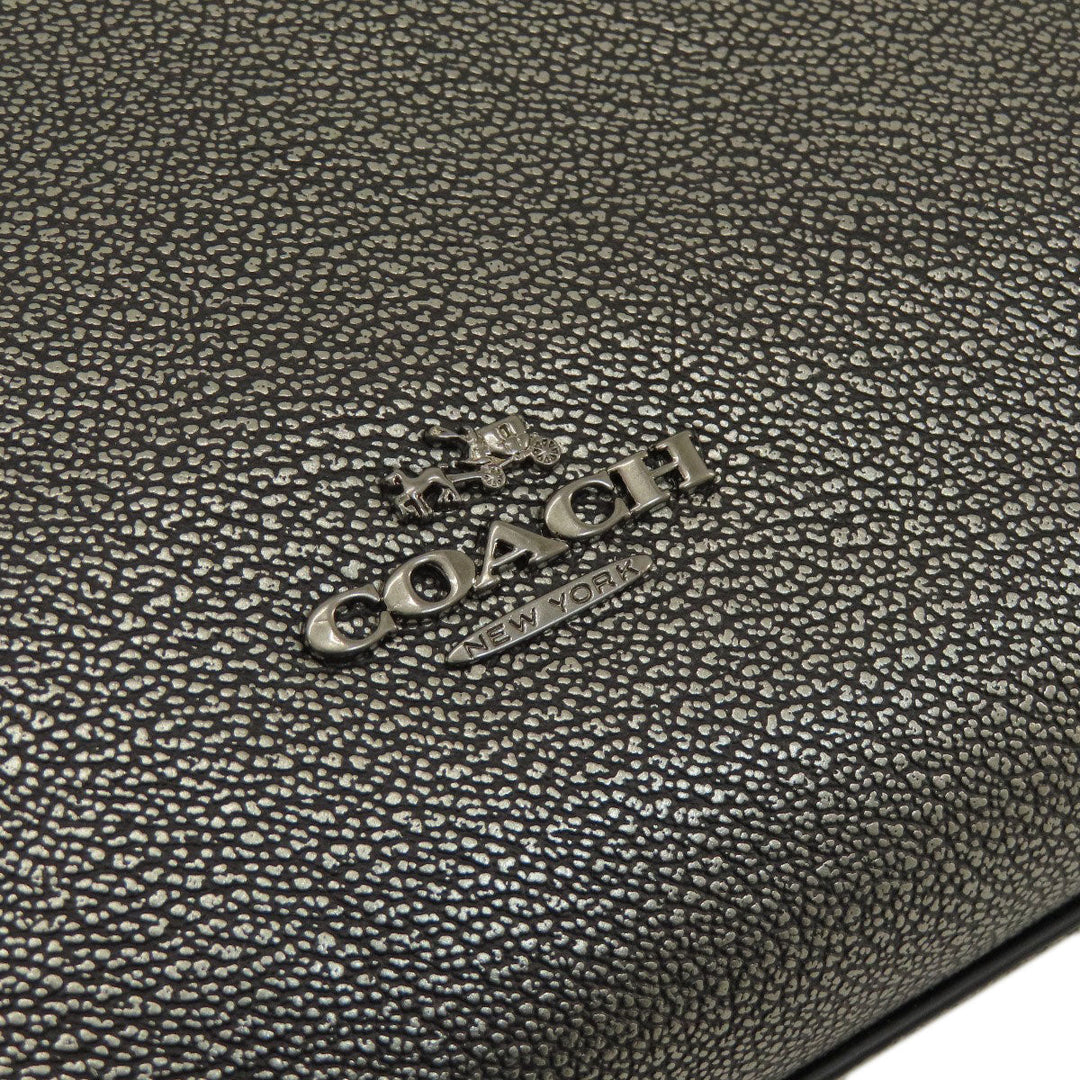COACH Handbag 36101 leather gray 2WAY Women Used Authentic