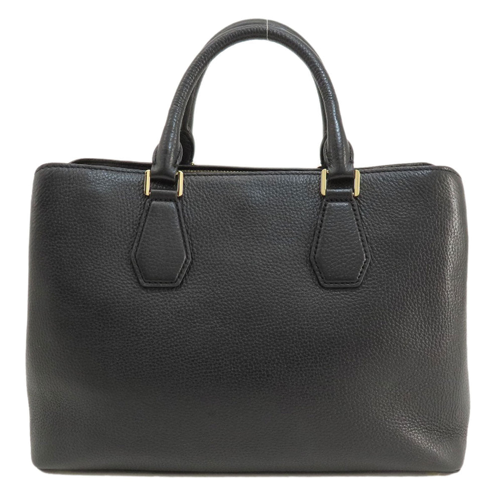 MICHAEL KORS Tote Bag leather black logoMetal 2WAY Women Used Authentic