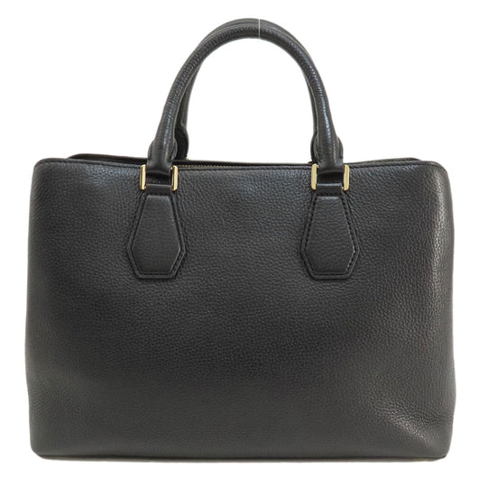 MICHAEL KORS Tote Bag leather black logoMetal 2WAY Women Used Authentic