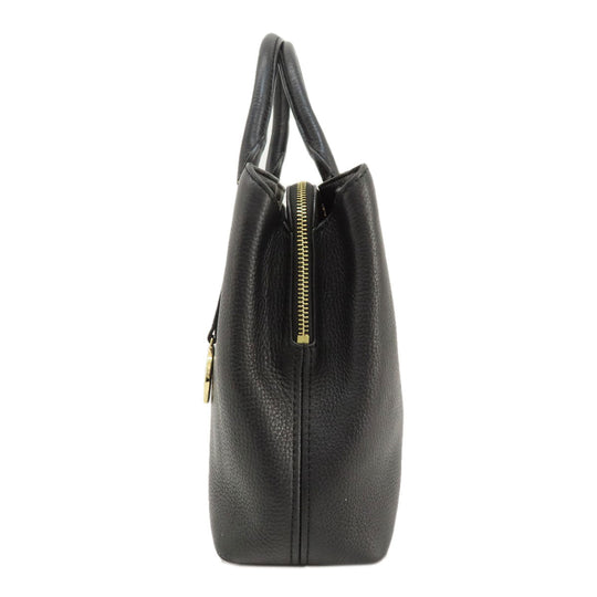 MICHAEL KORS Tote Bag leather black logoMetal 2WAY Women Used Authentic