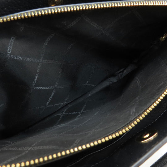 MICHAEL KORS Tote Bag leather black logoMetal 2WAY Women Used Authentic