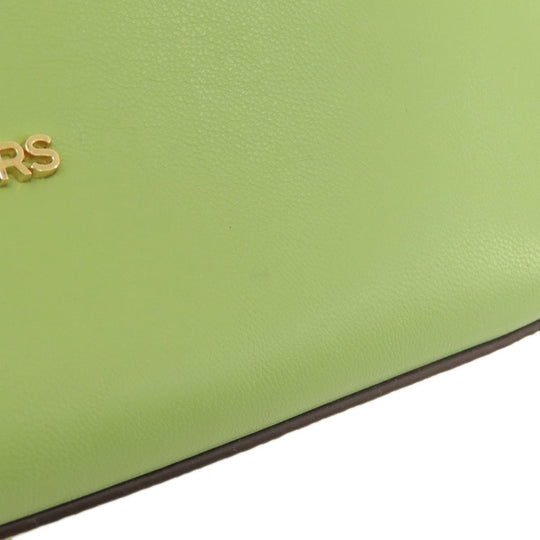 MICHAEL KORS Shoulder Bag PVC green MK signature Women Used Authentic