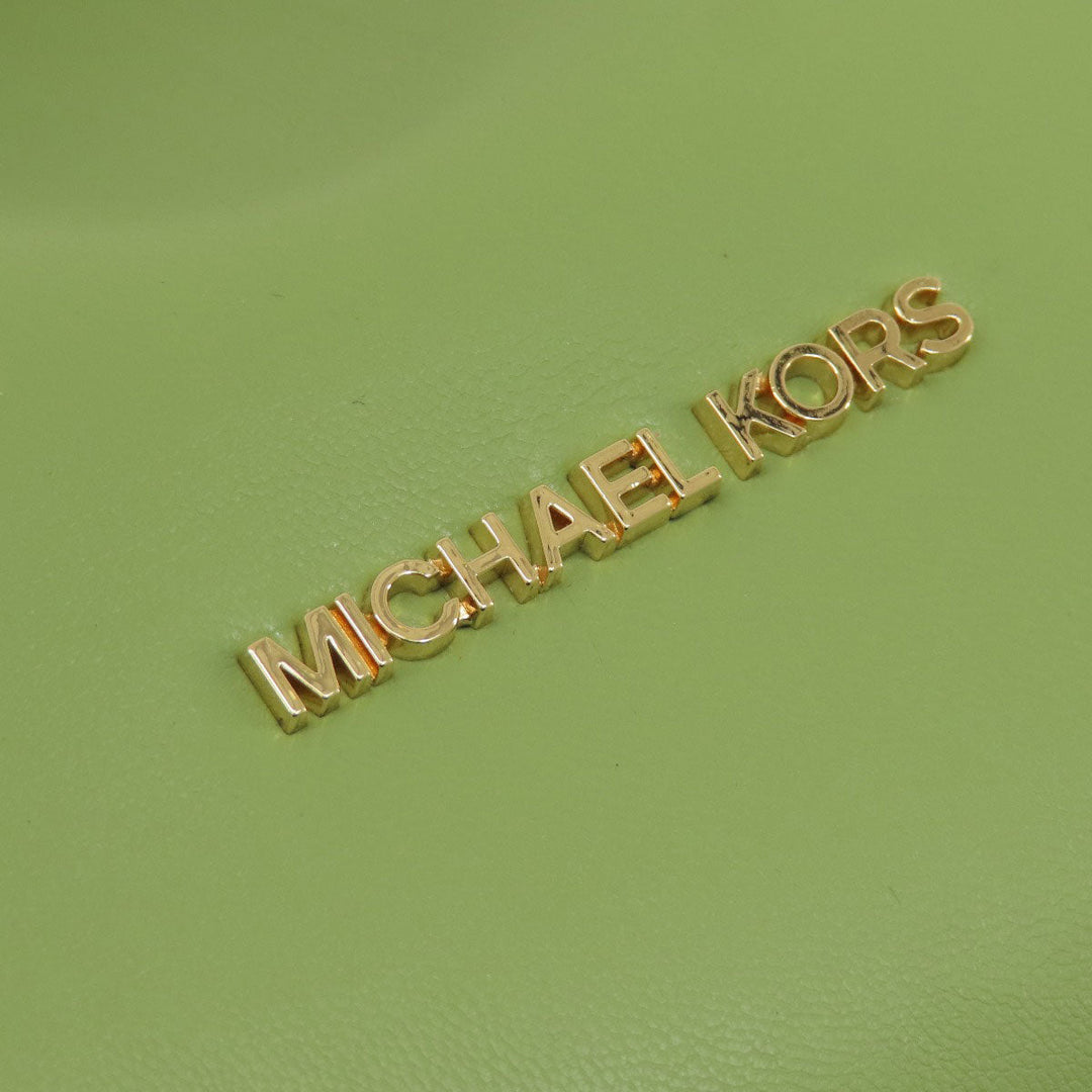 MICHAEL KORS Shoulder Bag PVC green MK signature Women Used Authentic