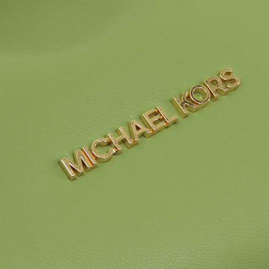 MICHAEL KORS Shoulder Bag PVC green MK signature Women Used Authentic