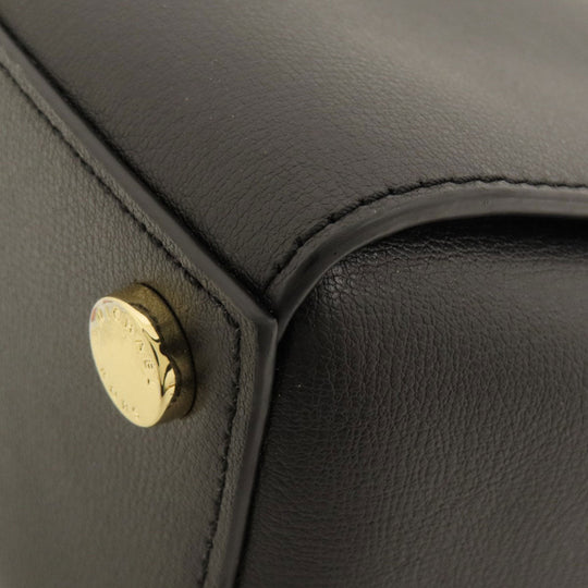 MICHAEL KORS Handbag leather black 2WAY Women Used Authentic