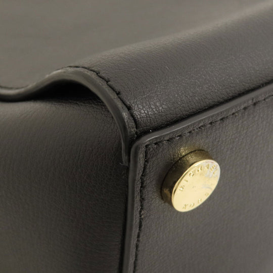 MICHAEL KORS Handbag leather black 2WAY Women Used Authentic