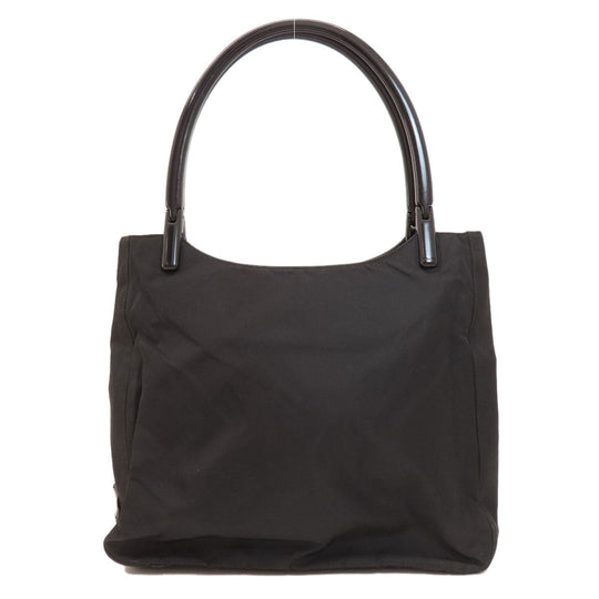 PRADA Tote Bag Nylon black logoMetal Women Used Authentic