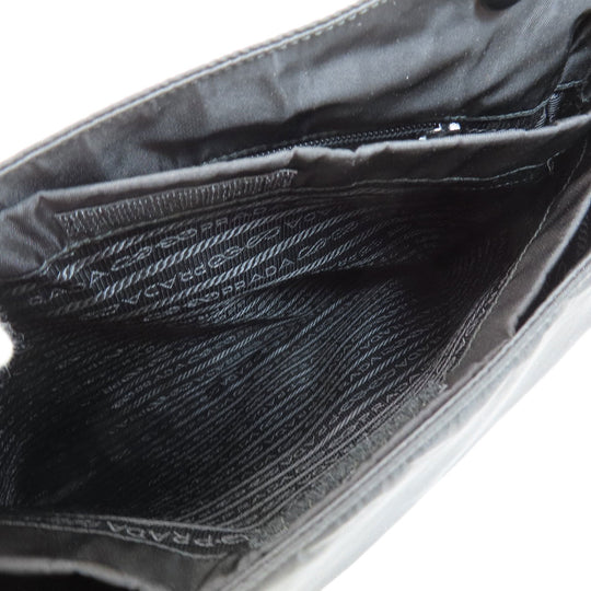 PRADA Tote Bag Nylon black logoMetal Women Used Authentic