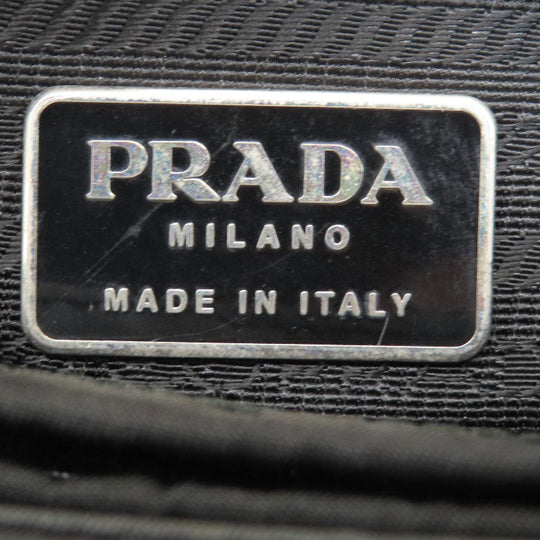 PRADA Tote Bag Nylon black logoMetal Women Used Authentic