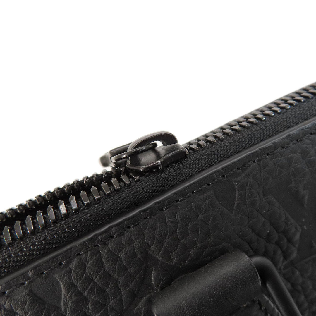 LOUIS VUITTON Handbag M46456 Ann Platt black Sac Plat Cross Noir Women Used Authentic