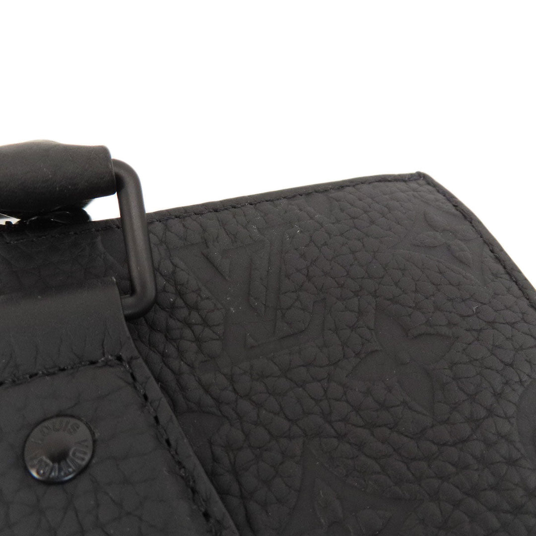 LOUIS VUITTON Handbag M46456 Ann Platt black Sac Plat Cross Noir Women Used Authentic