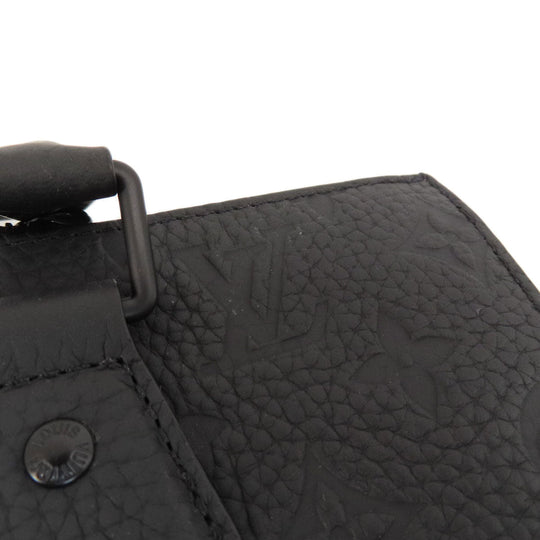 LOUIS VUITTON Handbag M46456 Ann Platt black Sac Plat Cross Noir Women Used Authentic