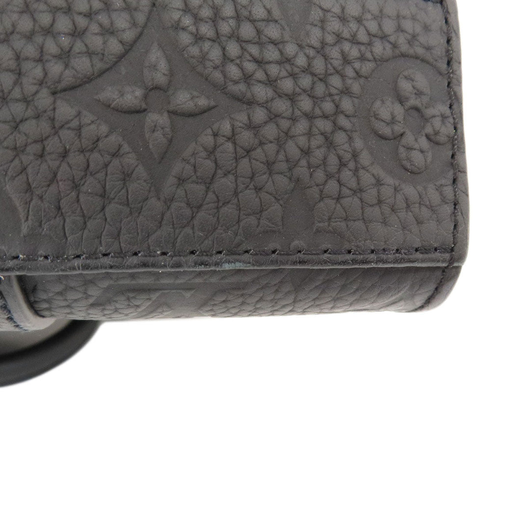 LOUIS VUITTON Handbag M46456 Ann Platt black Sac Plat Cross Noir Women Used Authentic