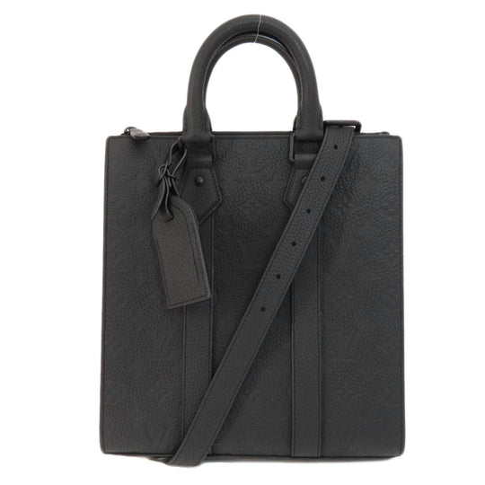LOUIS VUITTON Handbag M46456 Ann Platt black Sac Plat Cross Noir Women Used Authentic