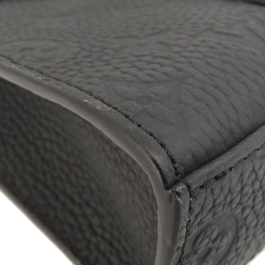 LOUIS VUITTON Handbag M46456 Ann Platt black Sac Plat Cross Noir Women Used Authentic