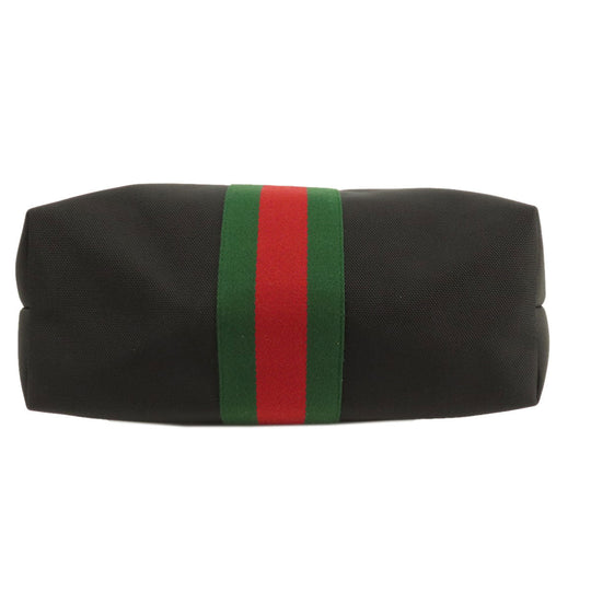 GUCCI Tote Bag 631245 canvas black Sherry line outlet Women Used Authentic