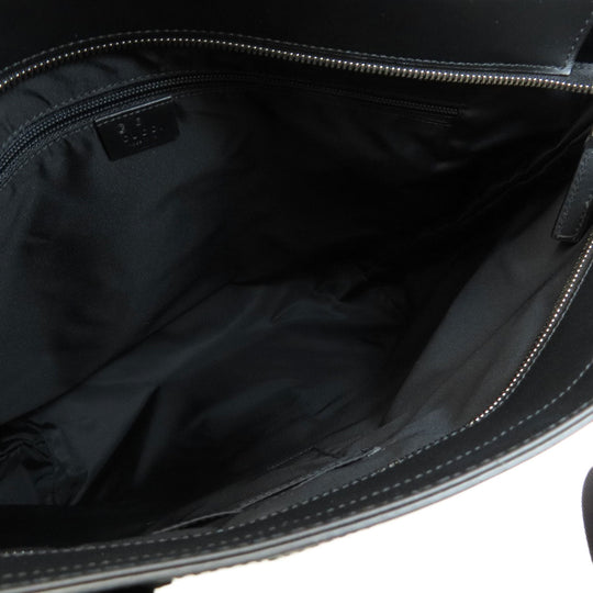 GUCCI Tote Bag 631245 canvas black Sherry line outlet Women Used Authentic