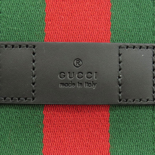 GUCCI Tote Bag 631245 canvas black Sherry line outlet Women Used Authentic