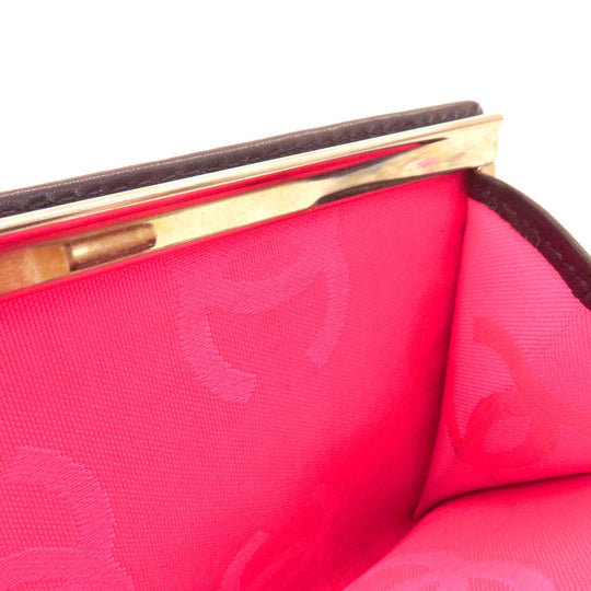 CHANEL Bifold Wallet Calfskin black Cambon Line SilverMetal