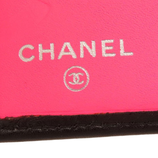 CHANEL Bifold Wallet Calfskin black Cambon Line SilverMetal
