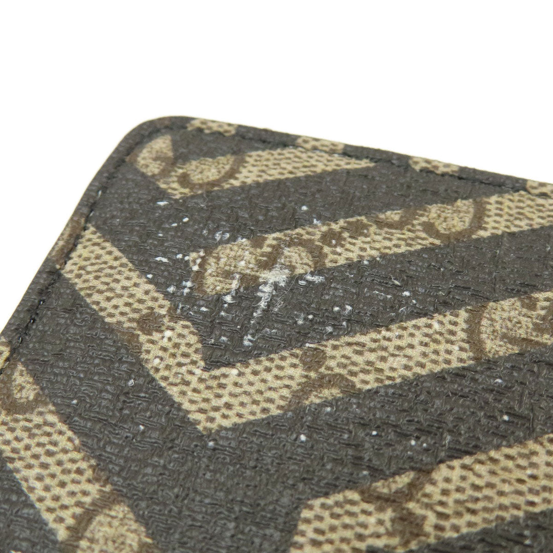 GUCCI Long Wallet Purse 411766 PVC Brown Kaleido GG Supreme mens(Unisex) Used Authentic