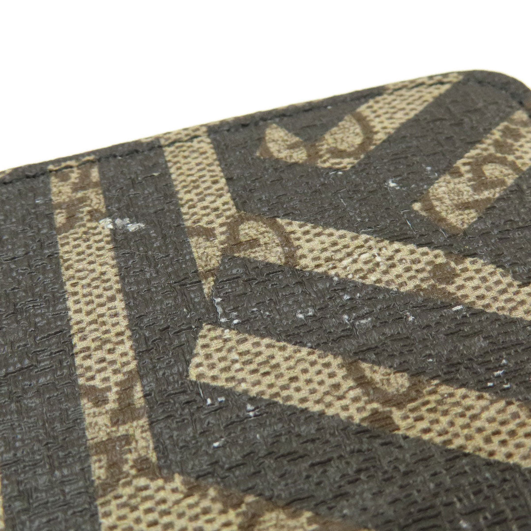 GUCCI Long Wallet Purse 411766 PVC Brown Kaleido GG Supreme mens(Unisex) Used Authentic