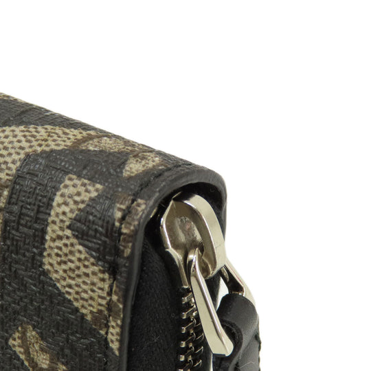 GUCCI Long Wallet Purse 411766 PVC Brown Kaleido GG Supreme mens(Unisex) Used Authentic