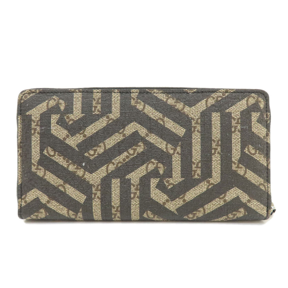 GUCCI Long Wallet Purse 411766 PVC Brown Kaleido GG Supreme mens(Unisex) Used Authentic