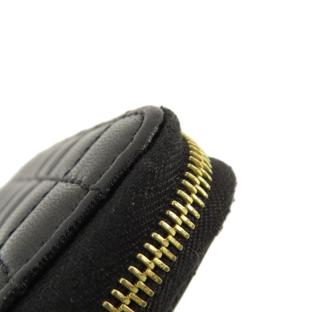 CELINE Coin case leather black C charm Women(Unisex) Used Authentic