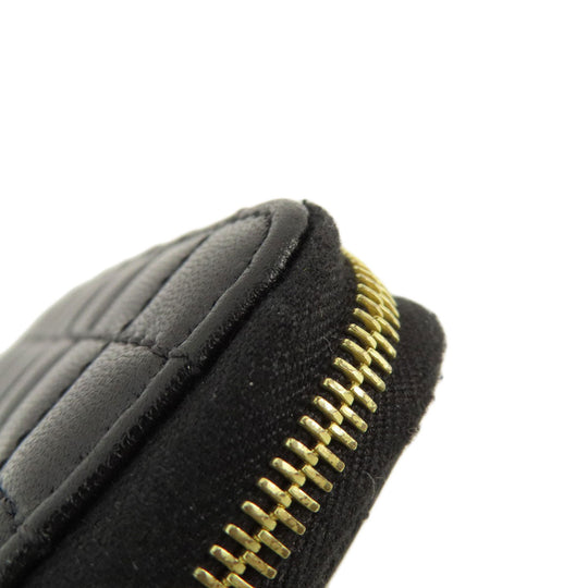 CELINE Coin case leather black C charm Women(Unisex) Used Authentic