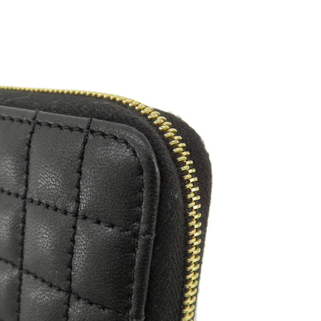 CELINE Coin case leather black C charm Women(Unisex) Used Authentic
