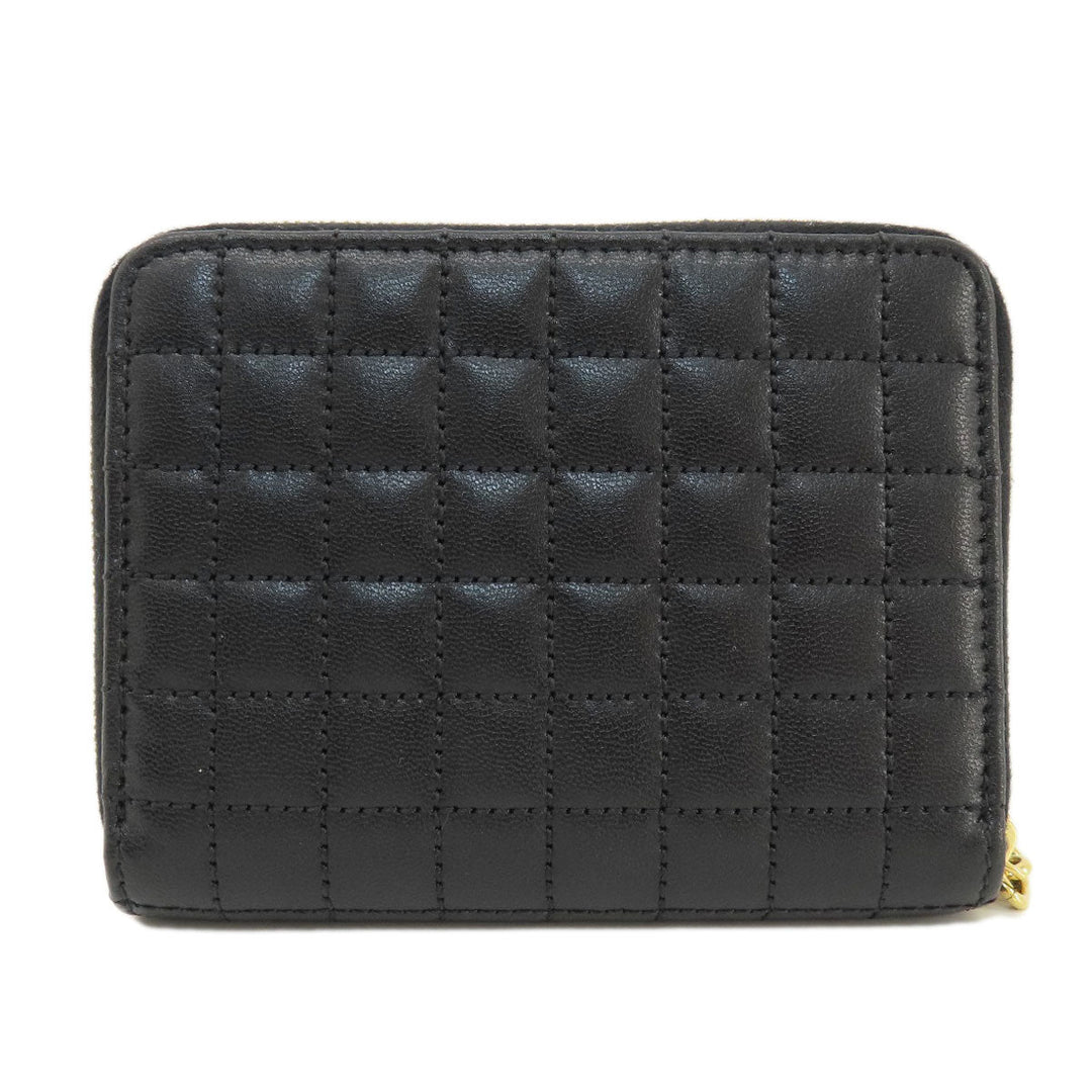 CELINE Coin case leather black C charm Women(Unisex) Used Authentic