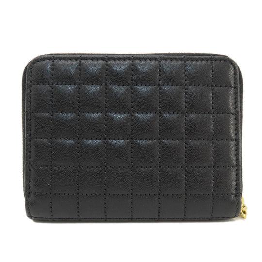 CELINE Coin case leather black C charm Women(Unisex) Used Authentic