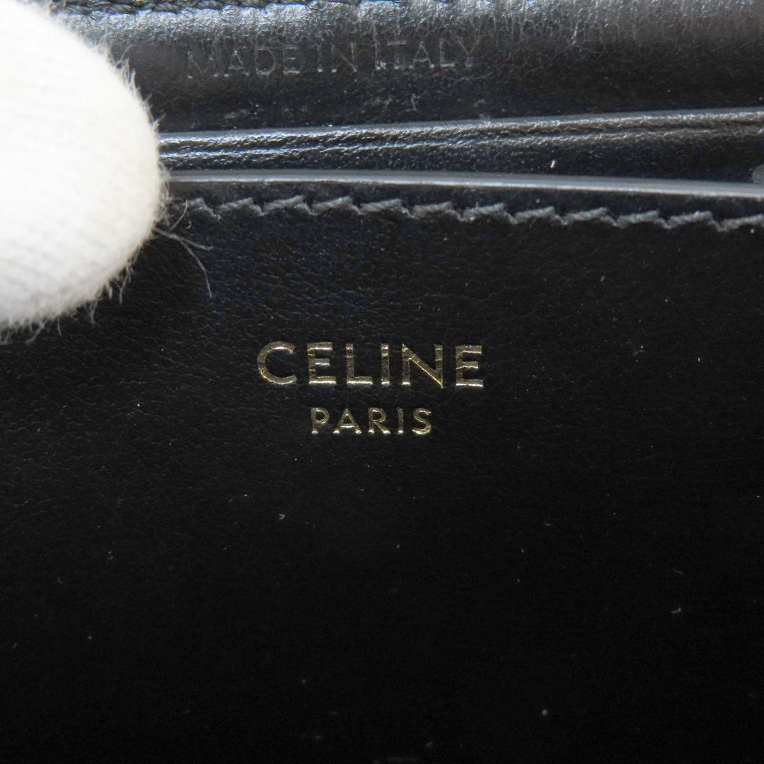 CELINE Coin case leather black C charm Women(Unisex) Used Authentic