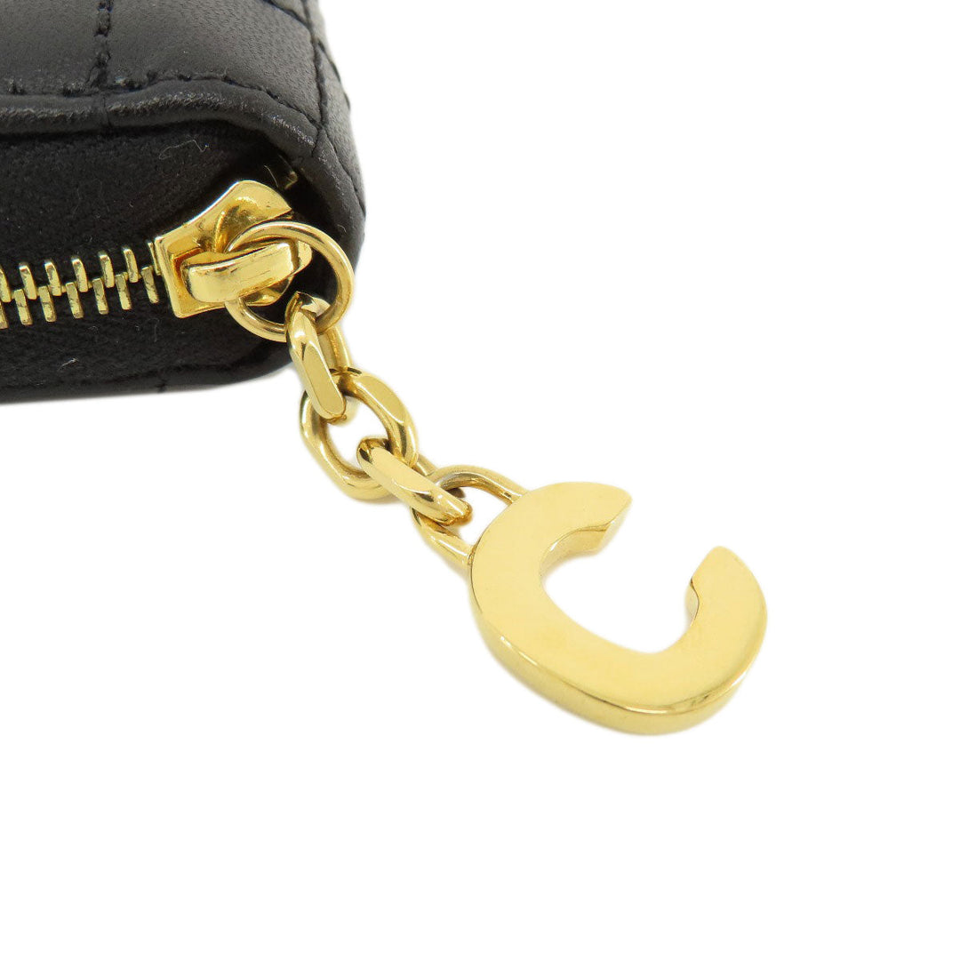 CELINE Coin case leather black C charm Women(Unisex) Used Authentic